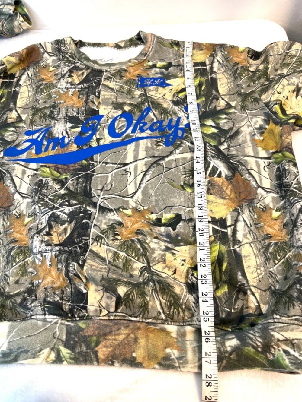 Megan Maroney Am I Okay? Camo Sweatshirt XXL Authentic tour Real Merch THICK - Picture 5 of 5